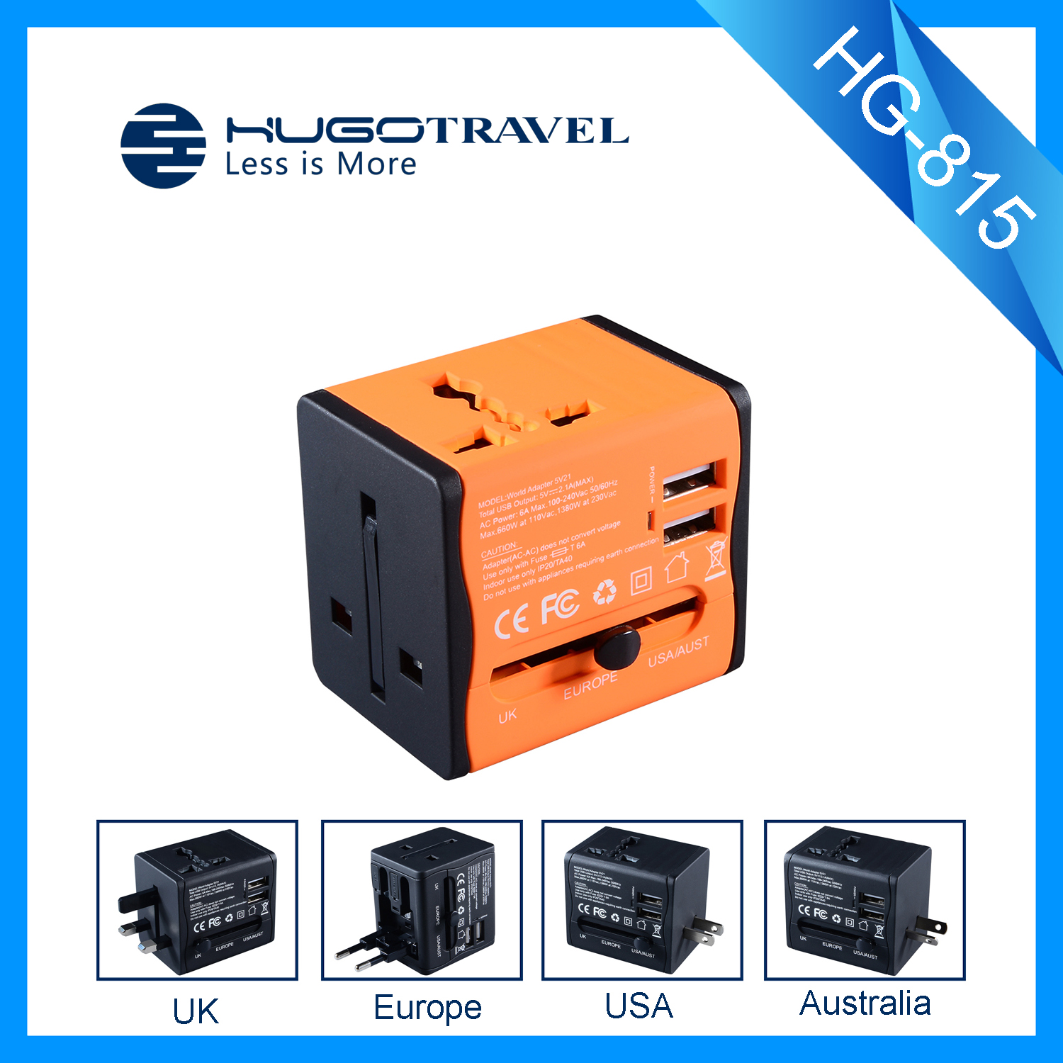 Universal travel switch plug HG-815