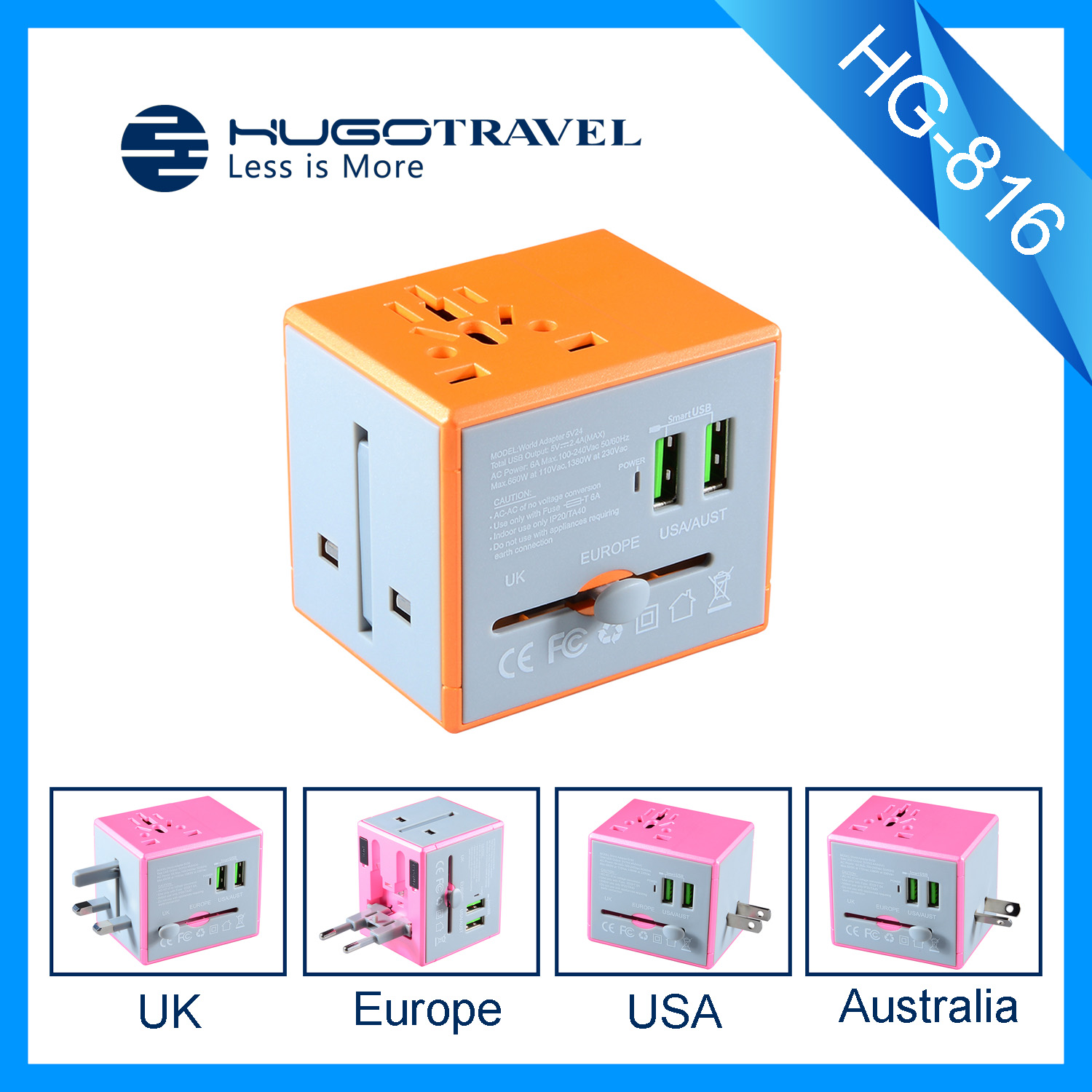 Universal travel switch plug HG-816